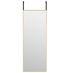 vidaXL Türspiegel Golden 30x80 cm Glas und Aluminium