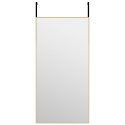 vidaXL Türspiegel Golden 40x80 cm Glas und Aluminium