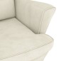 vidaXL Schaukelstuhl mit Massivholz-Gummibeinen Creme Samt vidaXL Schaukelstuhl mit Massivholz-Gummibeinen Creme Samt