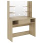 vidaXL Schminktisch mit LED-Beleuchtung 100x40x135 cm MDF Eiche-Optik vidaXL Schminktisch mit LED-Beleuchtung 100x40x135 cm MDF Eiche-Optik
