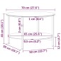 vidaXL Beistelltisch Schwarz und Transparent 70 cm Hartglas vidaXL Beistelltisch Schwarz und Transparent 70 cm Hartglas