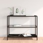 vidaXL Regal Transparent und Marmor 100x36x90 cm Gehärtetes Glas vidaXL Regal Transparent und Marmor 100x36x90 cm Gehärtetes Glas