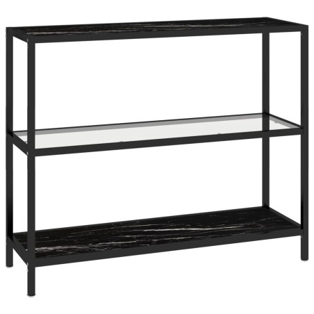 vidaXL Regal Transparent und Marmor 100x36x90 cm Gehärtetes Glas