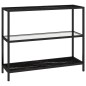 vidaXL Regal Transparent und Marmor 100x36x90 cm Gehärtetes Glas vidaXL Regal Transparent und Marmor 100x36x90 cm Gehärtetes Glas