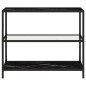 vidaXL Regal Transparent und Marmor 100x36x90 cm Gehärtetes Glas vidaXL Regal Transparent und Marmor 100x36x90 cm Gehärtetes Glas