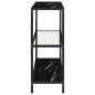 vidaXL Regal Transparent und Marmor 100x36x90 cm Gehärtetes Glas vidaXL Regal Transparent und Marmor 100x36x90 cm Gehärtetes Glas