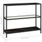 vidaXL Regal Transparent und Marmor 100x36x90 cm Gehärtetes Glas vidaXL Regal Transparent und Marmor 100x36x90 cm Gehärtetes Glas