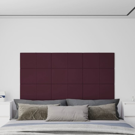 Wandpaneele 12 Stk. Lila 60x30 cm Stoff 2,16 m²