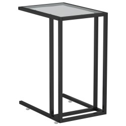 vidaXL Computer-Beistelltisch Schwarz 50x35x65 cm Hartglas