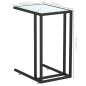 vidaXL Computer-Beistelltisch Weiß Marmor 50x35x65 cm Hartglas vidaXL Computer-Beistelltisch Weiß Marmor 50x35x65 cm Hartglas