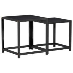 vidaXL Beistelltische 2 Stk. MDF Schwarz