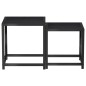 vidaXL Beistelltische 2 Stk. MDF Schwarz vidaXL Beistelltische 2 Stk. MDF Schwarz