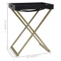 vidaXL Klapptisch Golden und Schwarz 48x34x61 cm MDF vidaXL Klapptisch Golden und Schwarz 48x34x61 cm MDF