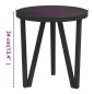 vidaXL Beistelltisch Schwarz Ø35 cm MDF