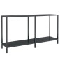 vidaXL Konsolentisch Schwarz 140x35x75,5 cm Hartglas vidaXL Konsolentisch Schwarz 140x35x75,5 cm Hartglas