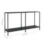 vidaXL Konsolentisch Schwarz 140x35x75,5 cm Hartglas vidaXL Konsolentisch Schwarz 140x35x75,5 cm Hartglas