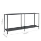 vidaXL Konsolentisch Schwarz 160x35x75,5 cm cm Hartglas vidaXL Konsolentisch Schwarz 160x35x75,5 cm cm Hartglas