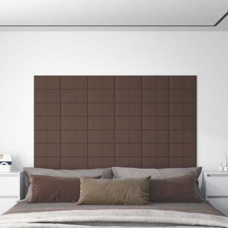 vidaXL Wandpaneele 12 Stk. Taupe 30x15 cm Stoff 0,54 m²