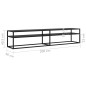 vidaXL TV-Schrank Schwarz 200x40x40,5 cm Hartglas vidaXL TV-Schrank Schwarz 200x40x40,5 cm Hartglas