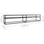 vidaXL TV-Schrank Schwarz 220x40x40,5 cm Hartglas vidaXL TV-Schrank Schwarz 220x40x40,5 cm Hartglas