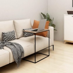 vidaXL Beistelltisch Schwarz 55x35x66 cm Holzwerkstoff