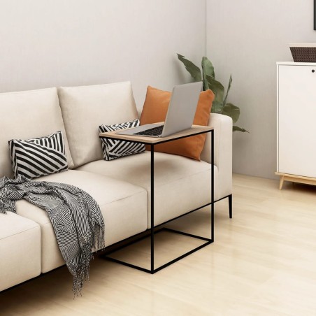 vidaXL Beistelltisch Schwarz 55x35x66 cm Holzwerkstoff