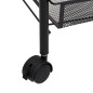 vidaXL Küchenwagen 3 Etagen Schwarz 46x26x64 cm Eisen vidaXL Küchenwagen 3 Etagen Schwarz 46x26x64 cm Eisen