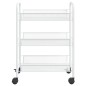 vidaXL Küchenwagen 3 Etagen Weiß 46x26x64 cm Eisen vidaXL Küchenwagen 3 Etagen Weiß 46x26x64 cm Eisen