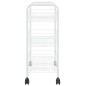 vidaXL Küchenwagen 3 Etagen Weiß 46x26x64 cm Eisen vidaXL Küchenwagen 3 Etagen Weiß 46x26x64 cm Eisen