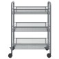 vidaXL Küchenwagen 3 Etagen Grau 46x26x64 cm Eisen vidaXL Küchenwagen 3 Etagen Grau 46x26x64 cm Eisen