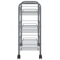 vidaXL Küchenwagen 3 Etagen Grau 46x26x64 cm Eisen vidaXL Küchenwagen 3 Etagen Grau 46x26x64 cm Eisen