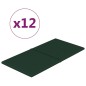 Wandpaneele 12 Stk. Dunkelgrün 60x30 cm Stoff 2,16 m² Wandpaneele 12 Stk. Dunkelgrün 60x30 cm Stoff 2,16 m²
