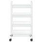 vidaXL Küchenwagen 4 Etagen Weiß 46x26x85 cm Eisen vidaXL Küchenwagen 4 Etagen Weiß 46x26x85 cm Eisen