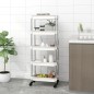 vidaXL Küchenwagen 5 Etagen Weiß 42x29x128 cm Eisen und ABS vidaXL Küchenwagen 5 Etagen Weiß 42x29x128 cm Eisen und ABS
