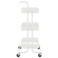 vidaXL Küchenwagen 3 Etagen Weiß 42x35x85 cm Eisen und ABS vidaXL Küchenwagen 3 Etagen Weiß 42x35x85 cm Eisen und ABS
