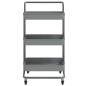 vidaXL Küchenwagen 3 Etagen Grau 42x35x85 cm Eisen und ABS vidaXL Küchenwagen 3 Etagen Grau 42x35x85 cm Eisen und ABS