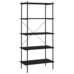 vidaXL Regal mit 5 Böden Schwarz 80x40x163 cm
