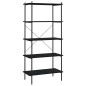vidaXL Regal mit 5 Böden Schwarz 80x40x163 cm vidaXL Regal mit 5 Böden Schwarz 80x40x163 cm