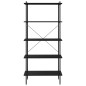 vidaXL Regal mit 5 Böden Schwarz 80x40x163 cm vidaXL Regal mit 5 Böden Schwarz 80x40x163 cm