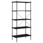 vidaXL Regal mit 5 Böden Schwarz 80x40x163 cm vidaXL Regal mit 5 Böden Schwarz 80x40x163 cm