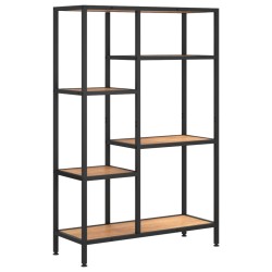 vidaXL Bücherregal 80x30x120 cm Stahl und Holzwerkstoff