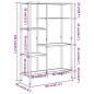 vidaXL Bücherregal 80x30x120 cm Stahl und Holzwerkstoff vidaXL Bücherregal 80x30x120 cm Stahl und Holzwerkstoff