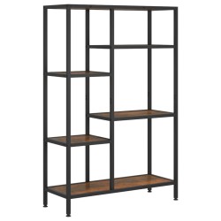 vidaXL Bücherregal 80x30x120 cm Stahl und Holzwerkstoff