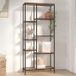 vidaXL Bücherregal 80x30x180 cm Stahl und Holzwerkstoff vidaXL Bücherregal 80x30x180 cm Stahl und Holzwerkstoff