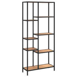 vidaXL Bücherregal 80x30x180 cm Stahl und Holzwerkstoff