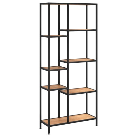 vidaXL Bücherregal 80x30x180 cm Stahl und Holzwerkstoff