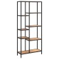 vidaXL Bücherregal 80x30x180 cm Stahl und Holzwerkstoff vidaXL Bücherregal 80x30x180 cm Stahl und Holzwerkstoff