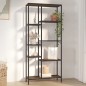 vidaXL Bücherregal 80x30x180 cm Stahl und Holzwerkstoff vidaXL Bücherregal 80x30x180 cm Stahl und Holzwerkstoff