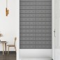 Wandpaneele 12 Stk. Grau 60x15 cm Kunstleder 1,08 m² Wandpaneele 12 Stk. Grau 60x15 cm Kunstleder 1,08 m²