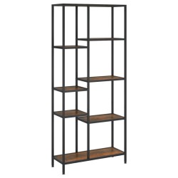 vidaXL Bücherregal 80x30x180 cm Stahl und Holzwerkstoff